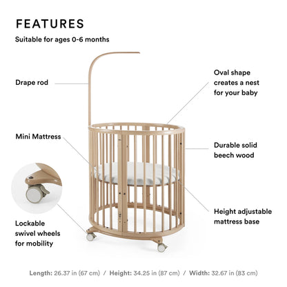 Stokke Sleepi Mini Cot Frame V3 (Natural)