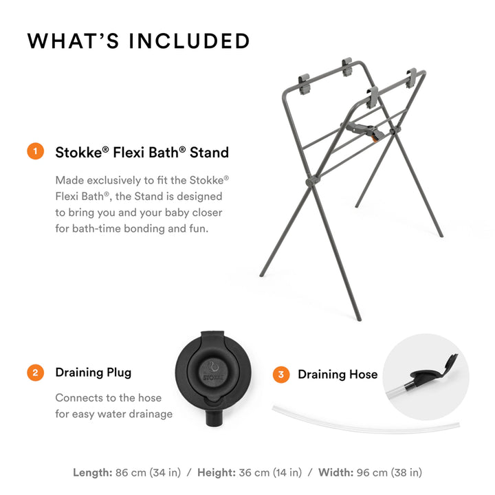 stokke flexi bath stand xl Stokke Flexi Bath Stand - Grey Baby Bath Holder
