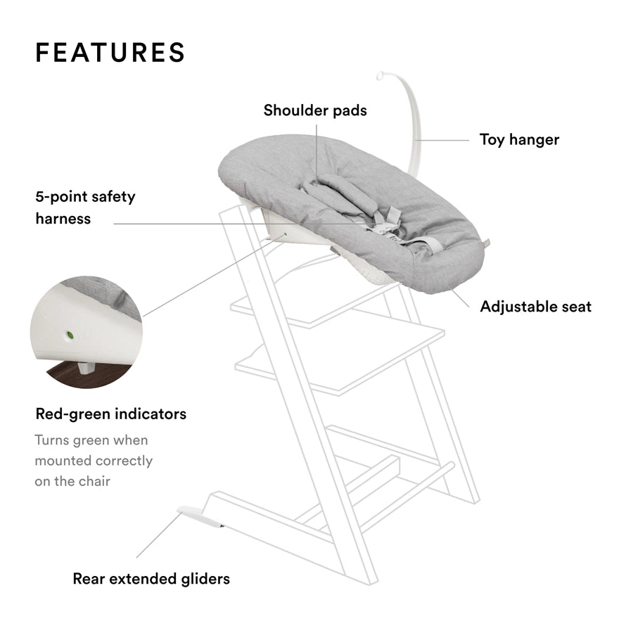 مجموعة الأطفال حديثي الولادة Stokke Tripp Trapp (رمادي) مجموعة الأطفال حديثي الولادة Stokke Tripp Trapp (رمادي)