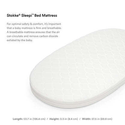 Stokke Sleepi Bed White + Stokke Sleepi Bed Mattress White