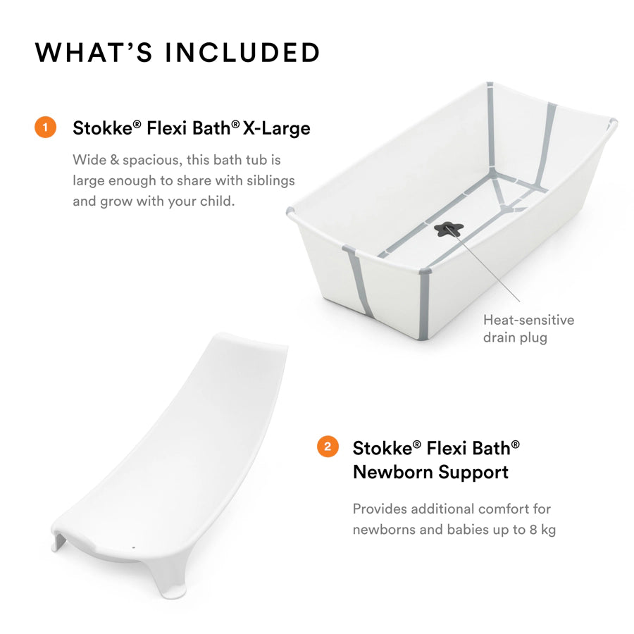Stokke Flexi Bath X Large Bundle (White)