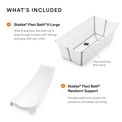 Stokke Flexi Bath X Large Bundle (White)