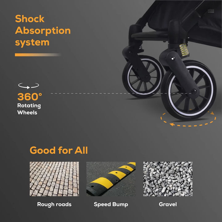 Nurtur Aspen Baby Stroller (Black)