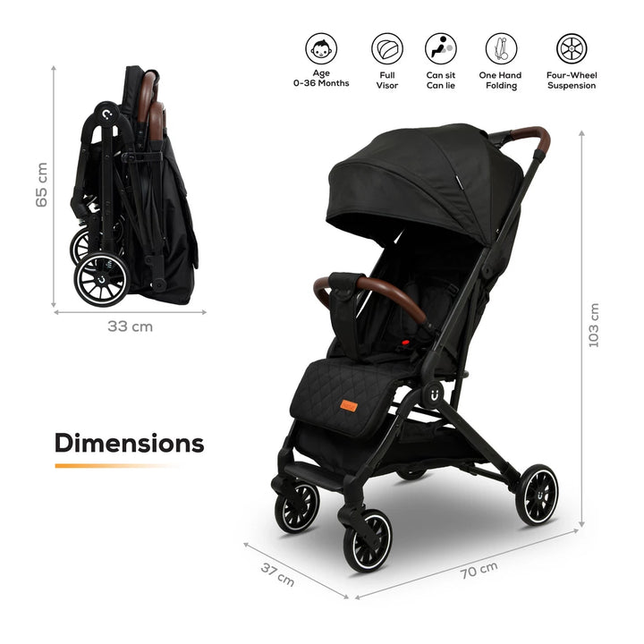 Nurtur Aspen Baby Stroller (Black)