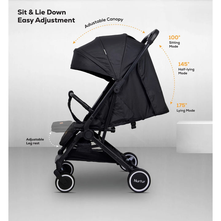 Nurtur Bravo  Baby Stroller (Black)