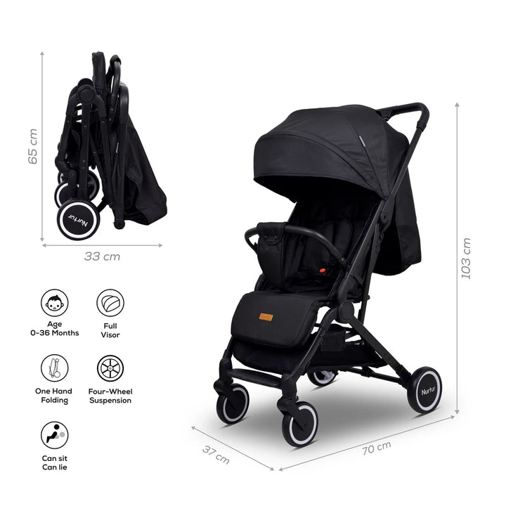 Nurtur Bravo  Baby Stroller (Black)
