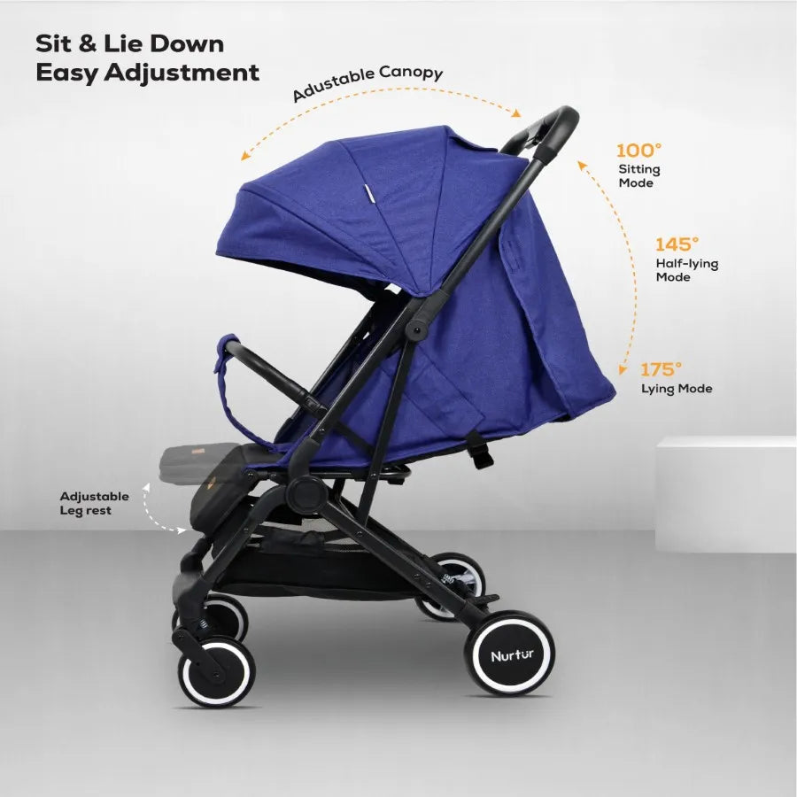 Nurtur Baby Travel Stroller (Dark Blue)