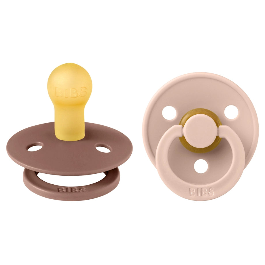 BIBS Pacifier Colour Latex 2 Pack Size 1 (Woodchuck Blush)