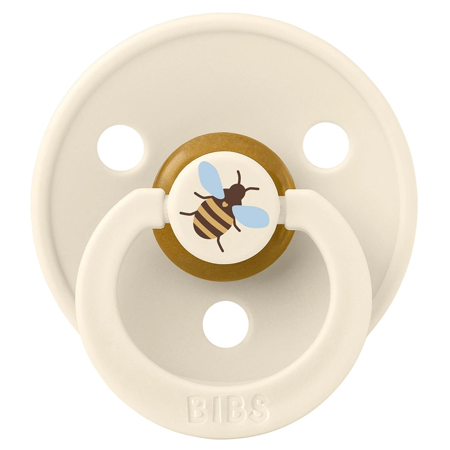 BIBS Pacifier Studio Colour 2 Pack Bumblebee Latex Size 1 (Ivory Mix)