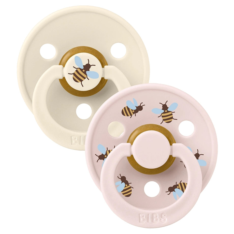 BIBS Pacifier Studio Colour 2 Pack Bumblebee Latex Size 1 (Ivory Mix)