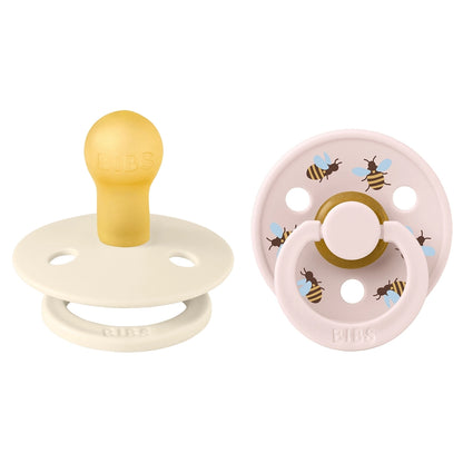 BIBS Pacifier Studio Colour 2 Pack Bumblebee Latex Size 1 (Ivory Mix)