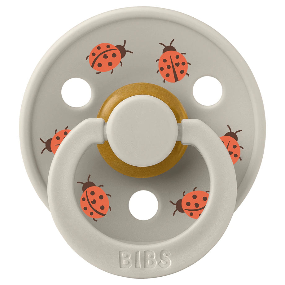 BIBS Colour Pacifier Studio 2-Pack Ladybug Latex Size 1 (Blush Mix)