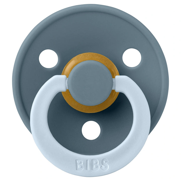 BIBS Pacifier Studio Colour, Fusion Latex, Size 1 (Baby Blue/Petrol Mix)2 Pack