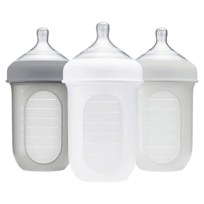 Boon NURSH 8oz Bottle 3pk (Gray Multi)