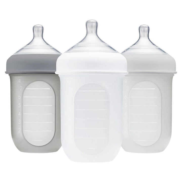 Boon NURSH 8oz Bottle 3pk (Gray Multi)