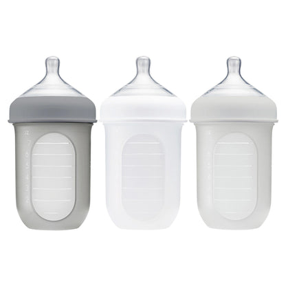 Boon NURSH 8oz Bottle 3pk (Gray Multi)