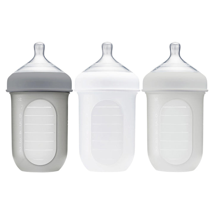 Boon NURSH 8oz Bottle 3pk (Gray Multi)