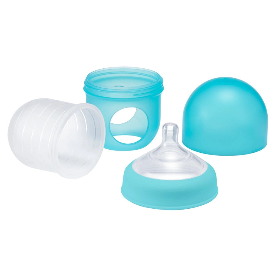 Boon Nursh 4oz Anti-Colic Bottles (Blue Multi, 3 Pack)