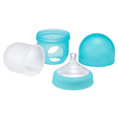 Boon Nursh 4oz Anti-Colic Bottles (Blue Multi, 3 Pack)