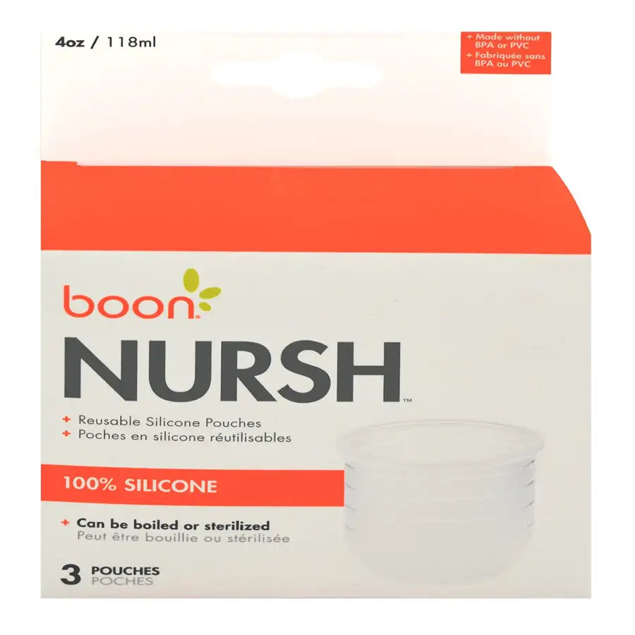 Boon - Silicone Bottle 4oz Pack of 3 Pouch
