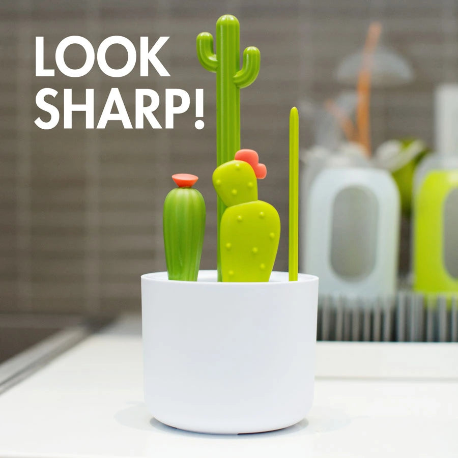 Boon Cacti Bottle Cleaning Brush Pack of 4 (Green)