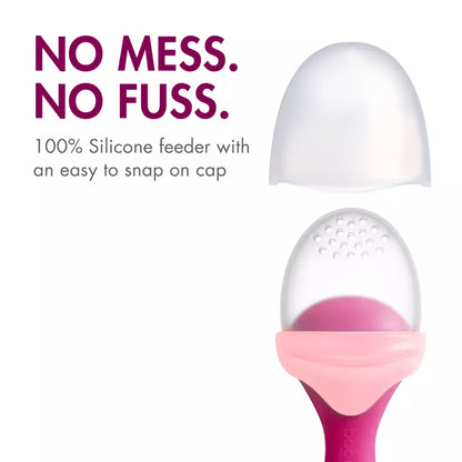 Boon Pulp Silicone Feeder (Pink/Wine)