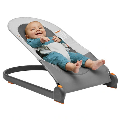 Boon Slant Baby Bouncer Seat Portable (Lightweight Grey)