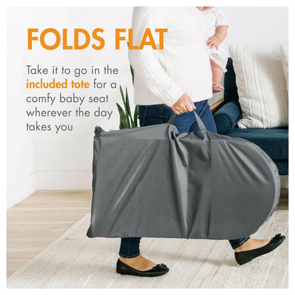 Boon Slant Baby Bouncer Seat Portable (Lightweight Grey)
