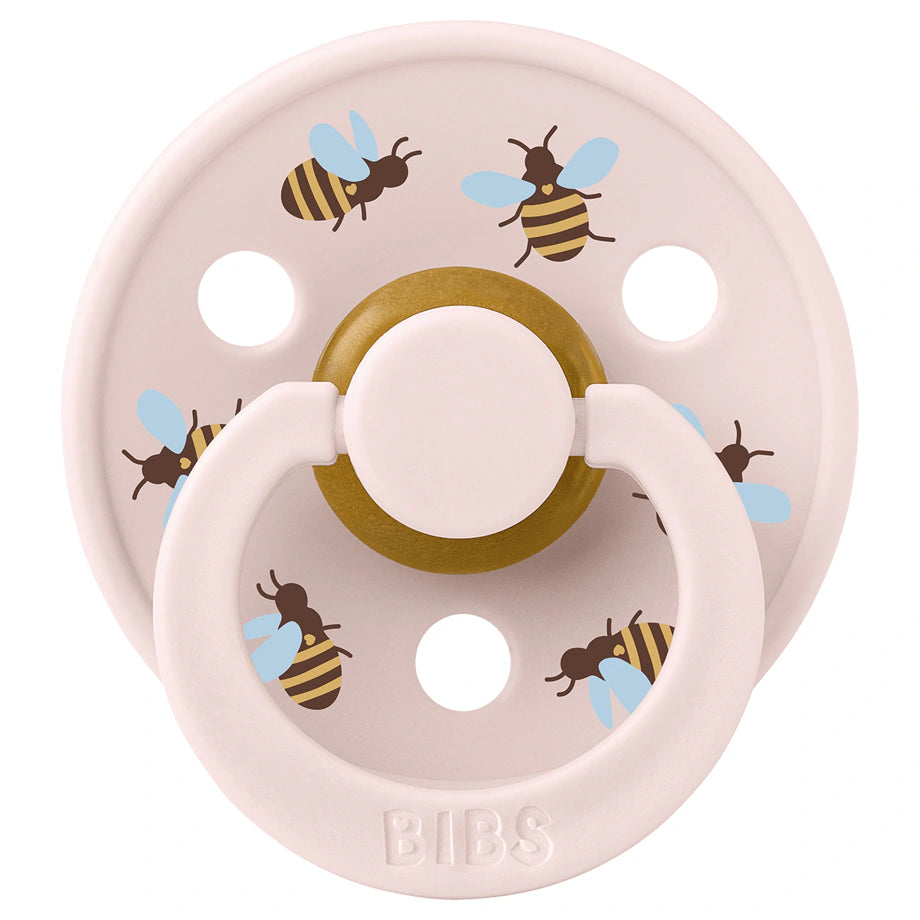 BIBS Colour Pacifier Studio 2-Pack Bumblebee Latex Size 2 (Ivory Mix)