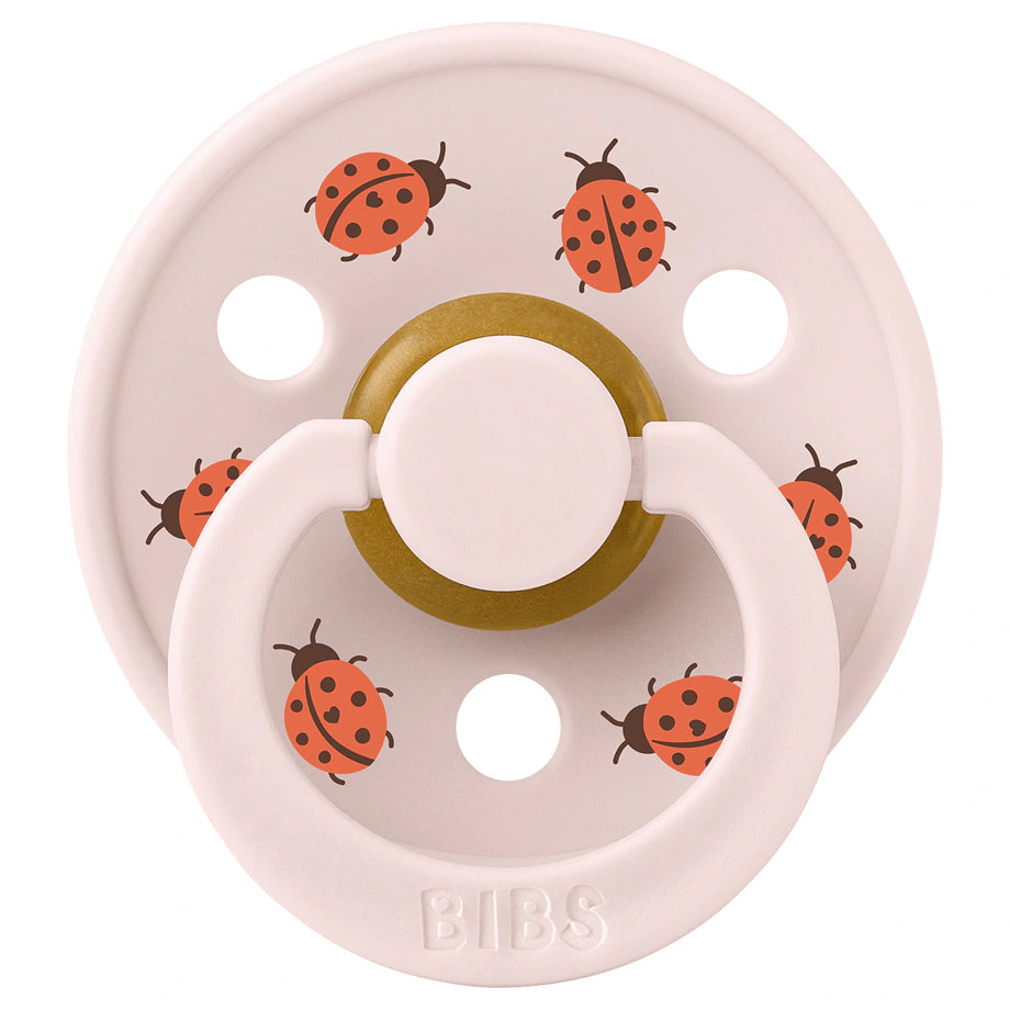 BIBS Colour Pacifier Studio 2-Pack Ladybug Latex Size 2 (Violet Sky Mix)