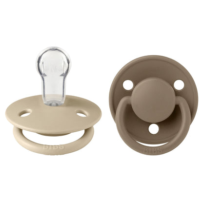 BIBS De Lux 2 Pack Silicone One Size (Vanilla Dark Oak)