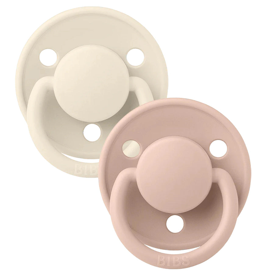 Bibs De Lux Silicone Onesize Pacifier Pack of 2 (Ivory/Blush)