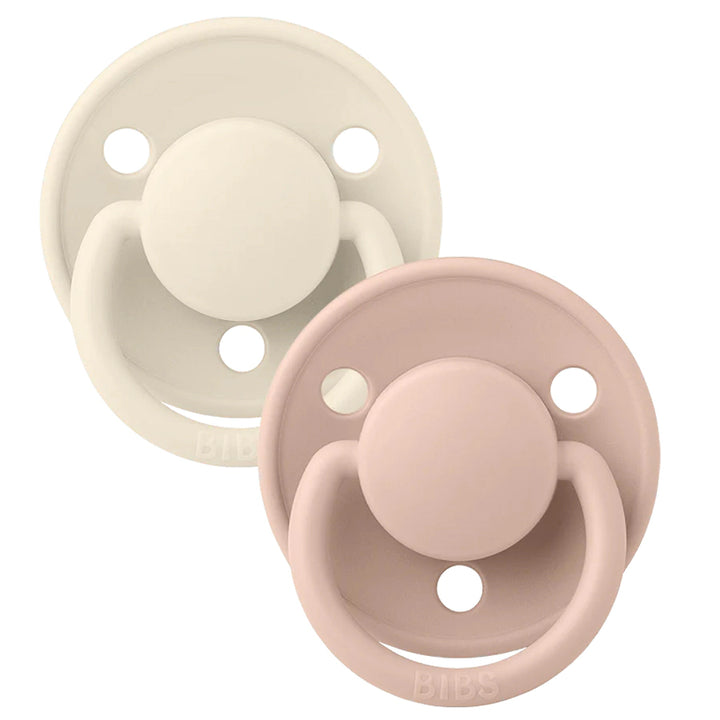 Bibs De Lux Silicone Onesize Pacifier Pack of 2 (Ivory/Blush)