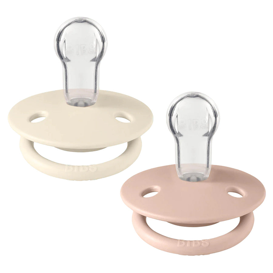 Bibs De Lux Silicone Onesize Pacifier Pack of 2 (Ivory/Blush)