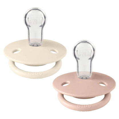Bibs De Lux Silicone Onesize Pacifier Pack of 2 (Ivory/Blush)