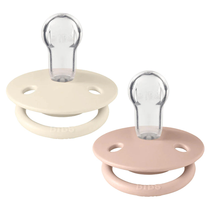 Bibs De Lux Silicone Onesize Pacifier Pack of 2 (Ivory/Blush)