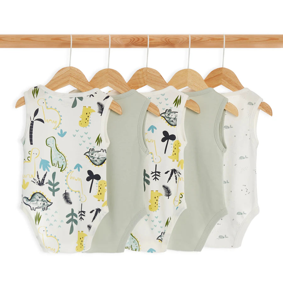 طقم ملابس داخلية من الخيزران العضوي من Baby Fits بتصميم ديناصور وتحت الماء، عبوة من 5 قطع طقم ملابس داخلية من الخيزران العضوي من Baby Fits بتصميم ديناصور وتحت الماء، عبوة من 5 قطع