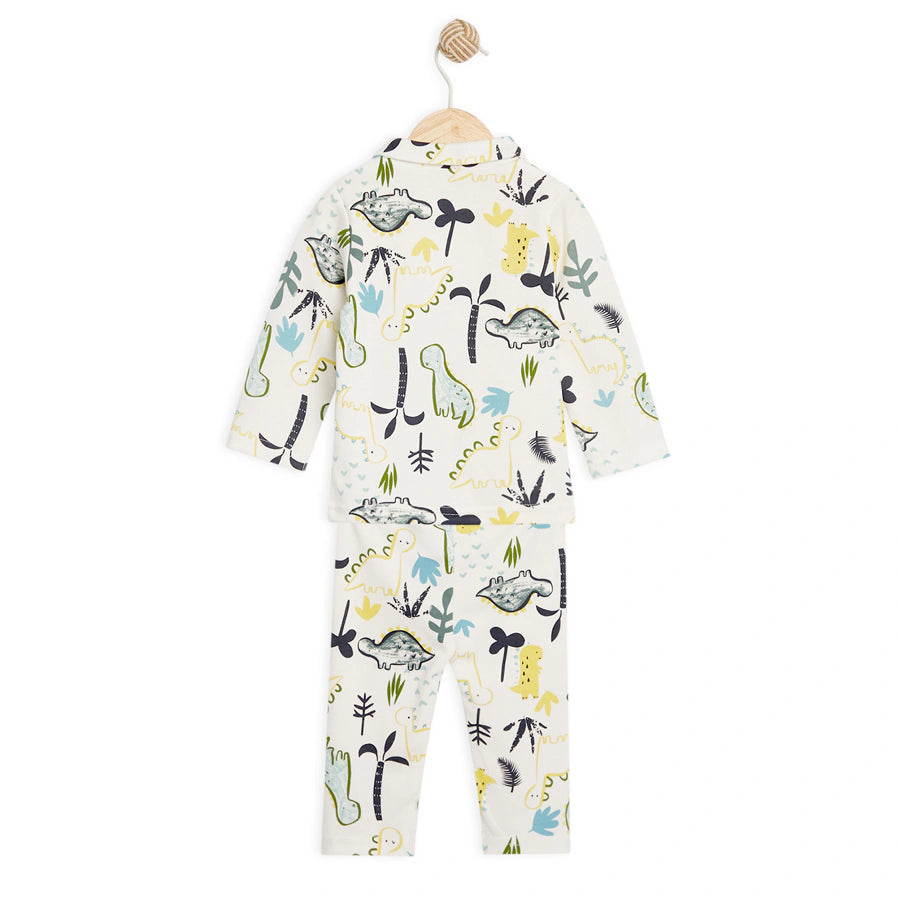 طقم بيجاما من القطن العضوي من Babyfits بياقة ديناصور طقم بيجاما من القطن العضوي من Babyfits بياقة ديناصور