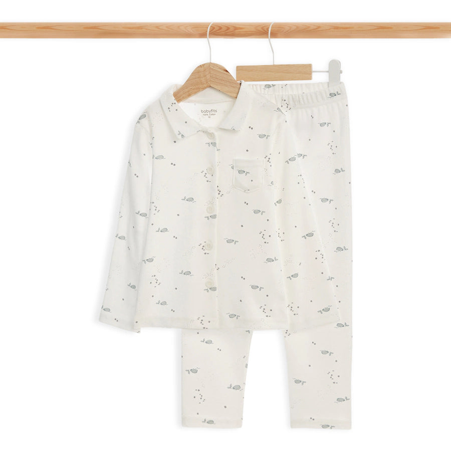 طقم بيجامة من القطن العضوي من Babyfits بياقة تحت الماء طقم بيجامة من القطن العضوي من Babyfits بياقة تحت الماء