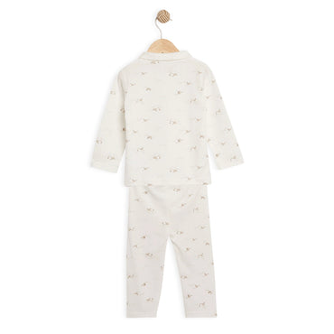 Babyfits Organic Cotton Pyjama Set Collar birds (0-6m)