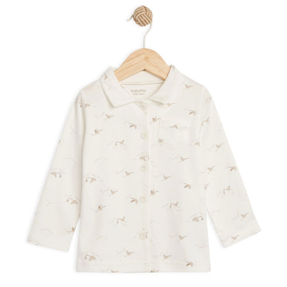 Babyfits Organic Cotton Pyjama Set Collar birds (0-6m)