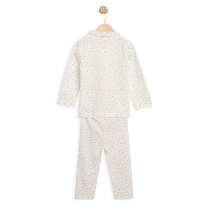 Babyfits Organic Cotton Pyjama Set Collar cloud (0-6m)