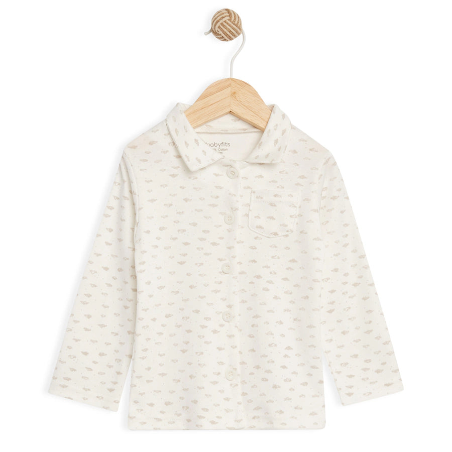 Babyfits Organic Cotton Pyjama Set Collar Cloud Babyfits Organic Cotton Pyjama Set Collar Cloud