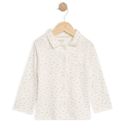 Babyfits Organic Cotton Pyjama Set Collar cloud (0-6m)