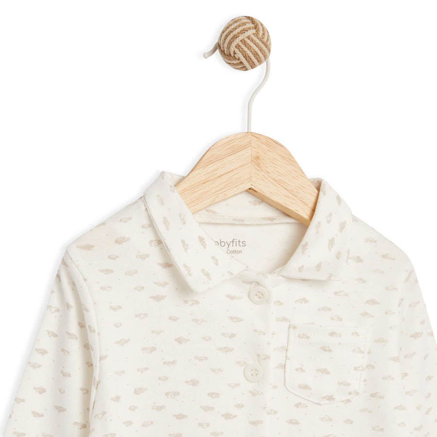 Babyfits Organic Cotton Pyjama Set Collar Cloud Babyfits Organic Cotton Pyjama Set Collar Cloud