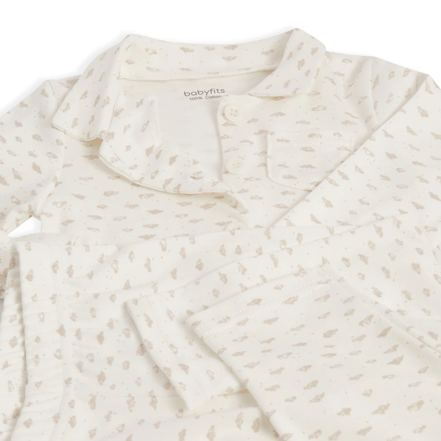 Babyfits Organic Cotton Pyjama Set Collar Cloud Babyfits Organic Cotton Pyjama Set Collar Cloud
