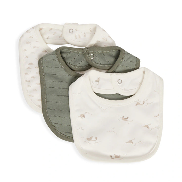 Babyfits Organic Bamboo Bibs Bird Pack of 3 (0-6m)