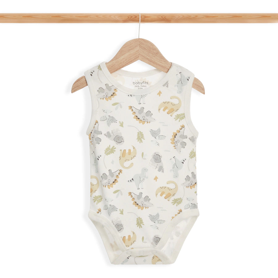 طقم ملابس داخلية من الخيزران العضوي من Baby Fits بنقشة ديناصور وخطوط، عبوة من 5 قطع طقم ملابس داخلية من الخيزران العضوي من Baby Fits بنقشة ديناصور وخطوط، عبوة من 5 قطع