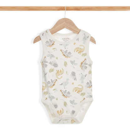 Baby Fits Organic Bamboo Bodysuits Dino & Stripe Pack of 5