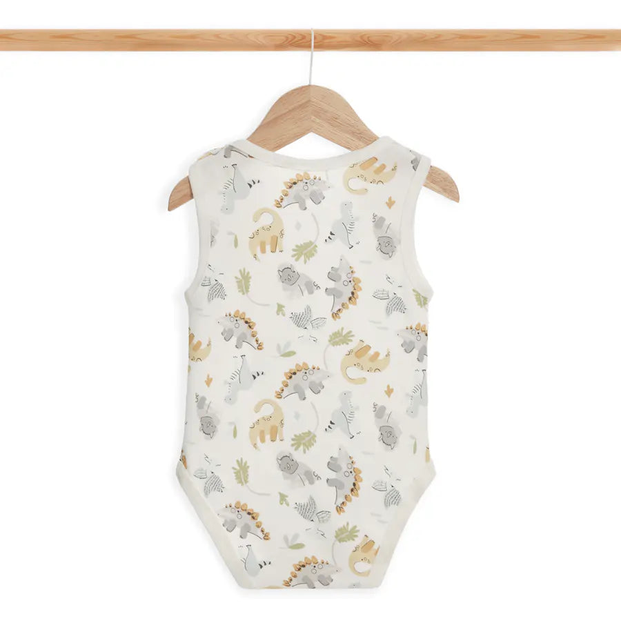 طقم ملابس داخلية من الخيزران العضوي من Baby Fits بنقشة ديناصور وخطوط، عبوة من 5 قطع طقم ملابس داخلية من الخيزران العضوي من Baby Fits بنقشة ديناصور وخطوط، عبوة من 5 قطع